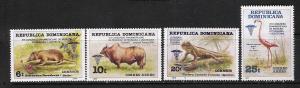 DOMINICAN REPUBLIC 791-92 C262-63 MNH FAUNA 835F