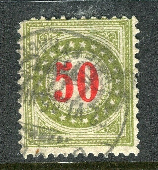 SWITZERLAND; 1883-1900s early classic Postage Due issue fine used 50c. value
