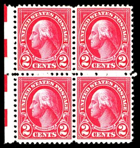 U.S. #634 MINT BLOCK OG NH