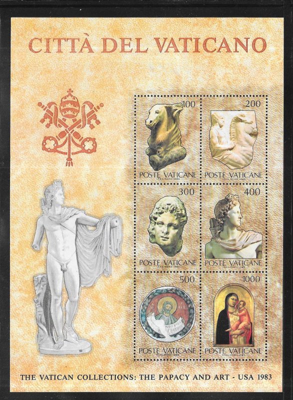 Vatican City #719  Papacy Art Exihibition S/S (MNH) CV.$3.50