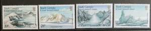 SOUTH GEORGIA /SANDWICH ISL. 1989 GLACIERS SG187/190  UNMOUNTED MINT