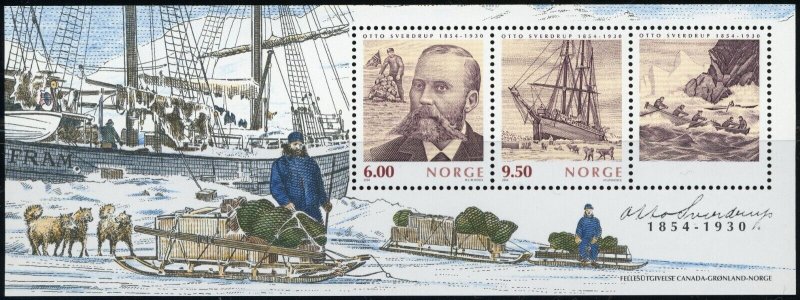 Norway #1399a Otto Sverdrup Arctic Explorer Souvenir Sheet Europe 2004 Mint NH 