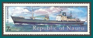 Nauru 1974 First Contact, 7c Ship, MNH  108,SG116