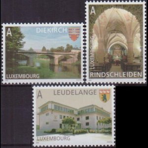 LUXEMBOURG 2008 - Scott# 1236-8 Tourism Set of 3 NH