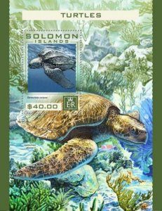 Solomon Islands - 2016 Turtles - Stamp Souvenir Sheet - SLM16403b