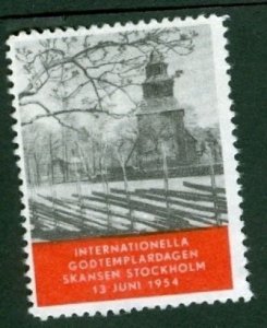 Sweden. Poster Stamp IOGT 1954. Goodtemplar Order. SGU Stockholm