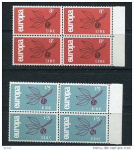 Ireland 1965 Sc 204-5 MNH Block of 4 Europa issue Cv $118