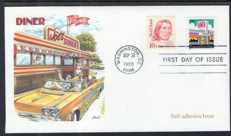 US 3208A Diner Fleetwood U/A FDC