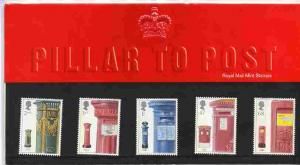 Great Britain 2002 Pillar Boxes perf set of 5 in official...