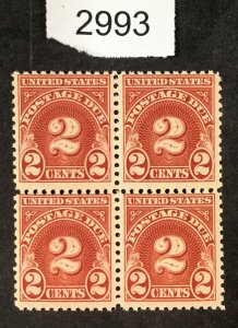 MOMEN: US STAMPS #J71 MINT OG NH BLOCK LOT #2993