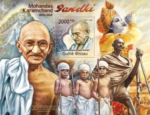 GUINEA BISSAU - 2011 - M K Gandhi - Perf Souv Sheet - Mint Never Hinged