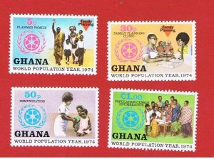 Ghana #540-543  MNH OG   Population    Free S/H