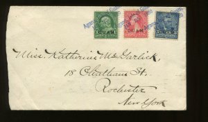 Guam Scott 1, 2, 5 on Cover Cover Agana, Island of Guam JAN 25 1900 Cancel