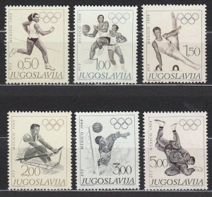 Yugoslavia # 918/923 - MNH - Sports Olympic Games complete Set