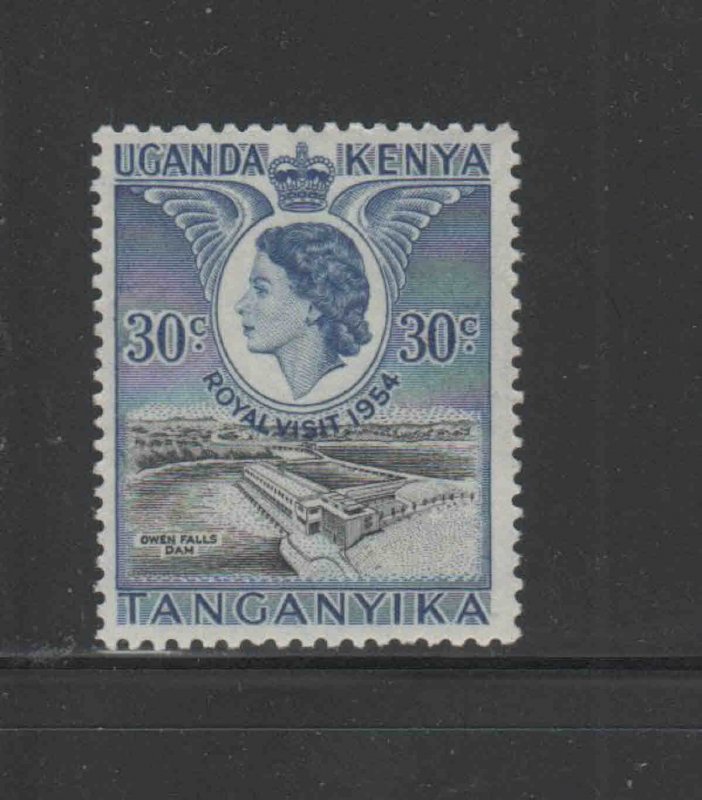 KENYA, UGANDA, TANZANIA #103  1954 5c QEII & OWENS FALLS     MINT  VF NH  O.G  c