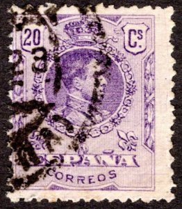 1920, Spain 20c, King Alfonso XIII, Used, Sc 317