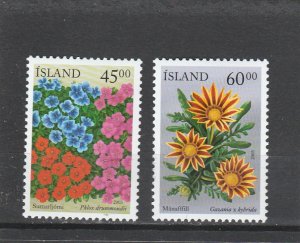Iceland  Scott#  982-983  MNH  (2003 Flowers)