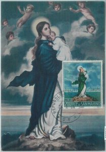 81235 - SAN MARINO - Postal History -  MAXIMUM Card  - ART Religion EUROPA  1960