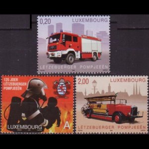 LUXEMBOURG 2008 - Scott# 1260-2 Fire Fighters Set of 3 NH