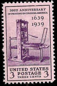 # 857 MINT NEVER HINGED PRINTING TERCENTENARY