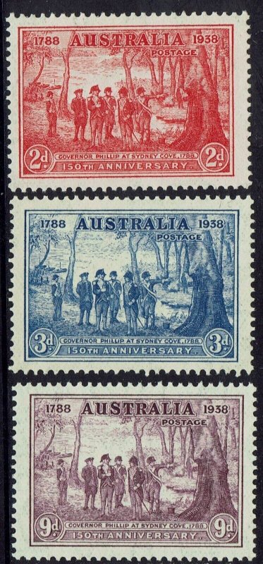 AUSTRALIA 1937 150TH ANNIVERSARY SET MNH **