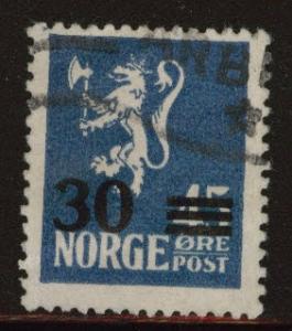 Norway Scott 129 used overprint stamp