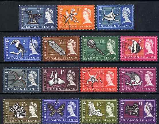 Solomon Islands 1965 Sterling definitive set complete 15 ...