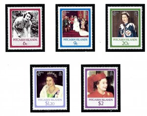 Pitcairn Is 270-74 MNH 1986 QEII 60th Birthday          (KA)