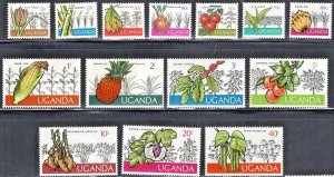 Uganda Scott # 133-146, Local Plants, Set of 14, 1975 MNH