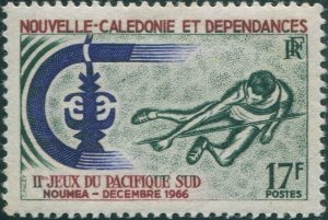 New Caledonia 1966 SG419 17f High Jumping MLH