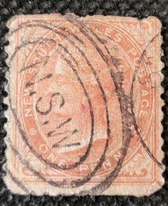 Australian States, 1862-65, New South Wales, Q. Victoria, #45, used, SCV$47.50