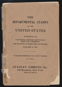 US Vintage 1873-1917 Department Stamps of the United States Book