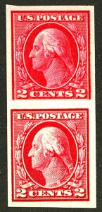 U.S. #409 MINT PASTE UP PAIR OG HR