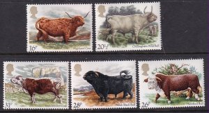 Great Britain 1044-1048 Cattle MNH VF