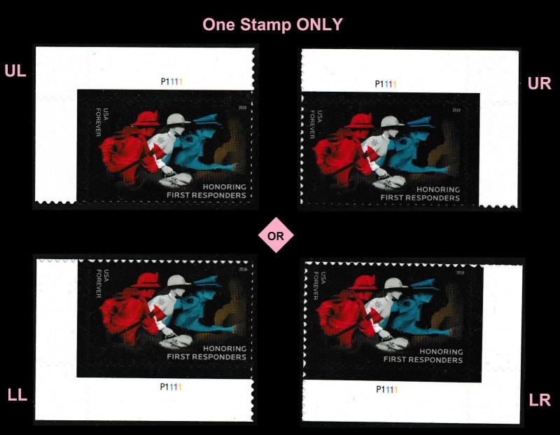 US 5316 Honoring First Responders forever plate single MNH 2018