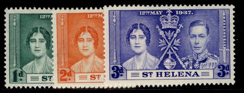 ST. HELENA GVI SG128-130, CORONATION set, LH MINT. 