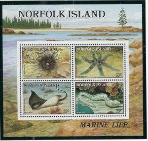 Norfolk Is 380a MNH Marine Life S/S (fe4048)
