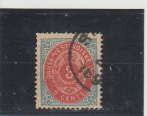 Danish West Indies  Scott#  6e  Used  (1874 Numeral)