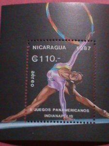 NICARAGUA: 1987, 10TH PAN-AMERICAN SPORTS GAMES S/S MNH SHEET  VERY RARE