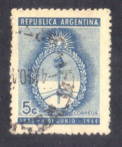 ARGENTINA SC #518 USED 5c 1944