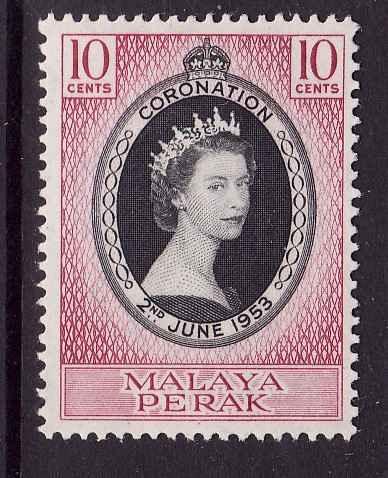 Malaya Perak-Sc#126-unused NH-QEII 1953 Coronation-
