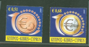 Cyprus #1107-8  Single (Complete Set)