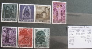 Liechtenstein #329-335- SCV=$17.60