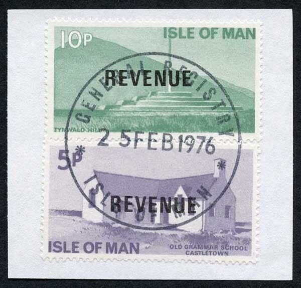 Isle of Man 10p and 5p QEII Pictorial Revenue CDS On Piece