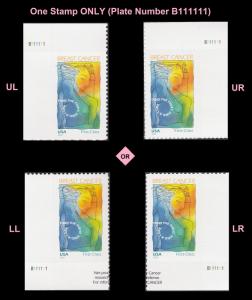 US B5 Breast Cancer First Class Semipostal plate single B1111111 MNH 2014