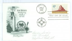 US 1191 1962 New Mexico Statehood, pencil address