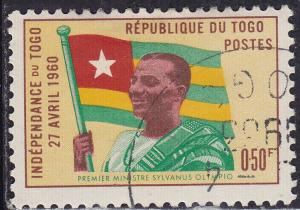 Togo 377 USED 1960 PM Sylvanus Olympio .50 Fr