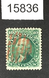 MOMEN: US STAMPS # 68 RED GRID CANCEL VF USED $70 LOT #15836