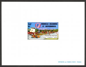 NEW CALEDONIA 1977 ROAD SAFETY TRAINING Airmail Die Proof Sc C137 MNGAI