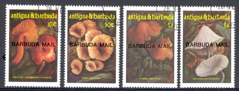 Barbuda Sc# 828-831 Used 1992 Orchids Transport & Tourism